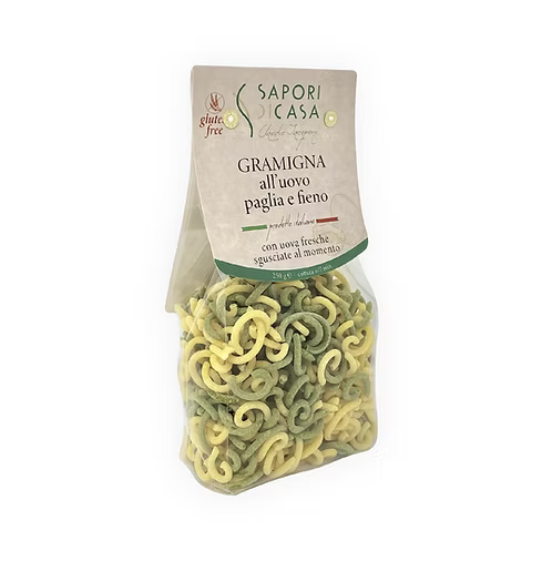 Gramigna senza glutine all'uovo, paglia e fieno 250g - Iacoponi